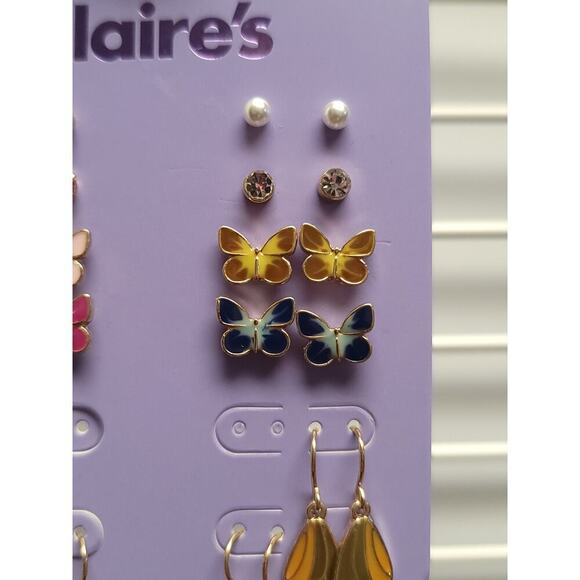 Claries Earrings Set Dangle Stud Dangle Dangly Gold Girls Womens Jewelry - Picture 4 of 7